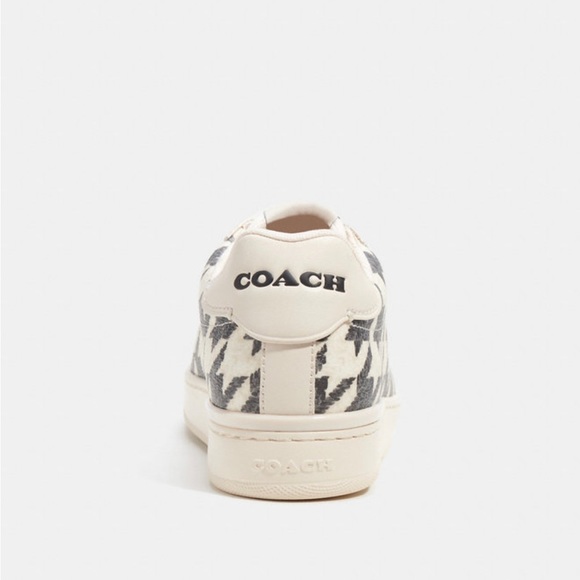 NWT Coach Outlet Clip Low Top Sneaker With Houndstooth Print - Picture 4 of 5